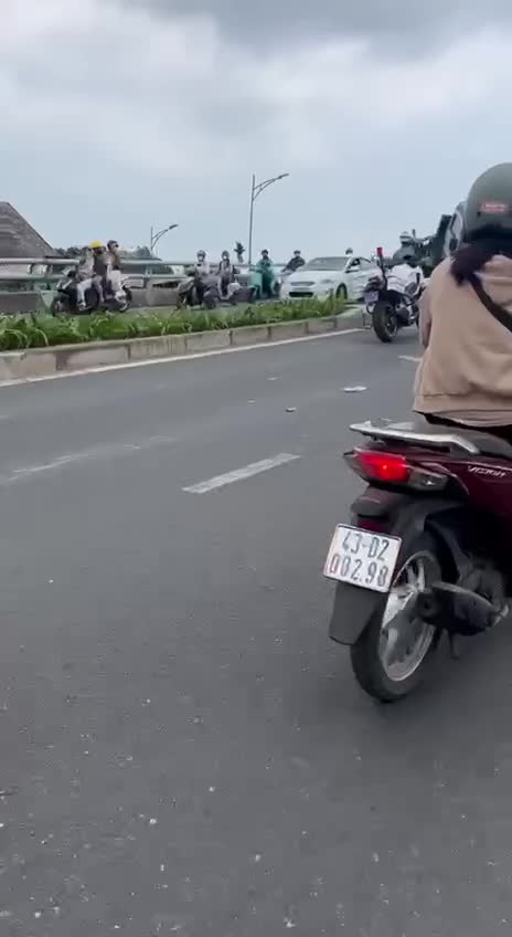 **Cầu vượt ngã ba Huế sáng nay tại Đà Nẵng**